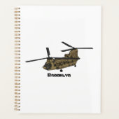 Chinook-Illustration für Militärhubschrauber Planer (Vorderseite)