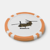 Chinook-Illustration für Militärhubschrauber Pokerchips (Einzeln)