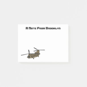 Chinook-Illustration für Militärhubschrauber Post-it Klebezettel