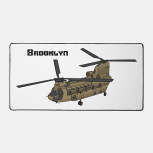 Chinook-Illustration für Militärhubschrauber Schreibtischunterlage