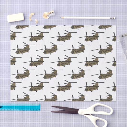 Chinook-Illustration für Militärhubschrauber Seidenpapier (Handwerk)