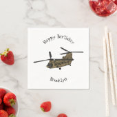 Chinook-Illustration für Militärhubschrauber Serviette (Beispiel)