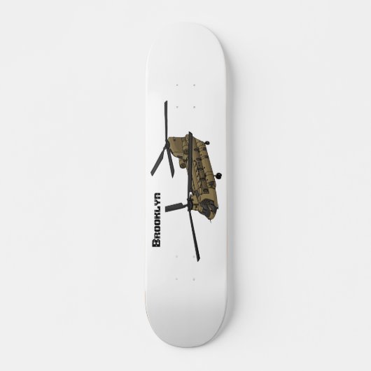 Chinook-Illustration für Militärhubschrauber Skateboard (Vorne)