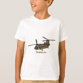 Chinook-Illustration für Militärhubschrauber T-Shirt (Vorderseite)