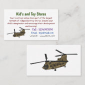 Chinook-Illustration für Militärhubschrauber Visitenkarte (Vorne/Hinten)