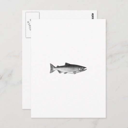 Chinook - King Lmon Logo (schwarz und weiß) Postkarte (Vorne/Hinten)