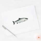 Chinook - King Salmon Ovaler Aufkleber (Umschlag)