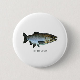 Chinook - Königslachs Button