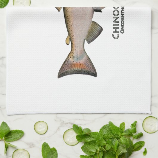 Chinook - Königslachs (Phase laichend) Geschirrtuch (Gefaltet)