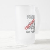 Chinook-Lachs Angeln Mattglas Bierglas (VorderseiteRechts)