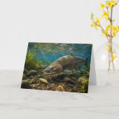 Chinook-Lachs & Köder-Grußkarte Karte (Gelbe Blume)