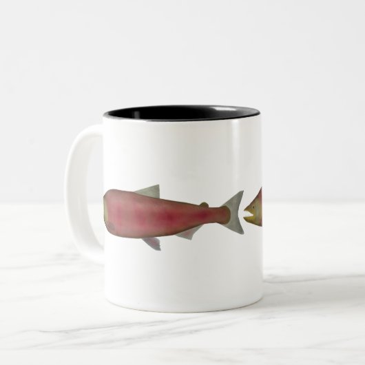 Chinook Lachs - Spawn Phase Zwei-Tone-Tasse Zweifarbige Tasse (Vorderseite Links)