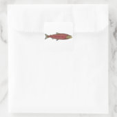 Chinook Lachs - Spaziergang Quadratischer Aufkleber (Tasche)