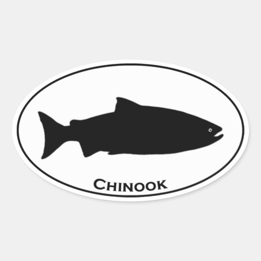 Chinook Lmon Oval Logo Ovaler Aufkleber (Vorderseite)