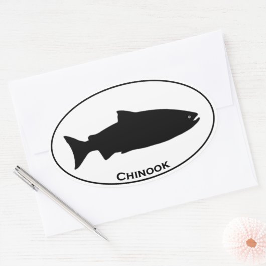 Chinook Lmon Oval Logo Ovaler Aufkleber (Umschlag)