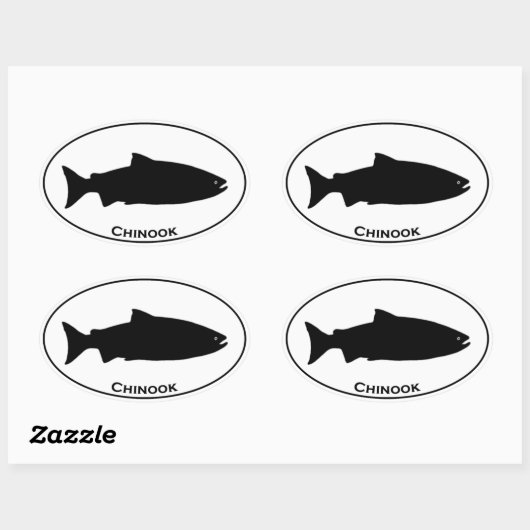 Chinook Lmon Oval Logo Ovaler Aufkleber (Blatt)