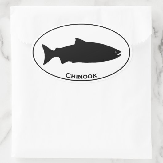 Chinook Lmon Oval Logo Ovaler Aufkleber (Tasche)