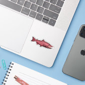 Chinook Lmon Spawning Phase Illustration Aufkleber (Laptop mit iPhone)