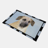 Chinook-Malerei (tropfte Ohren) - Original Hundeku Fußmatte (Schrägansicht)