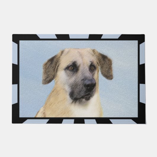 Chinook-Malerei (tropfte Ohren) - Original Hundeku Fußmatte (Vorderseite)