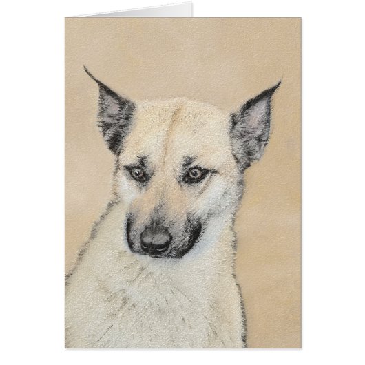 Chinook (Ohrspitze) Malerei - Original Hundkunst (Vorne)