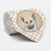 Chinook (Ohrspitze) Malerei - Original Hundkunst Krawatte (Gerollt)