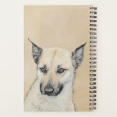 Chinook (Ohrspitze) Malerei - Original Hundkunst Planer (Rückseite)