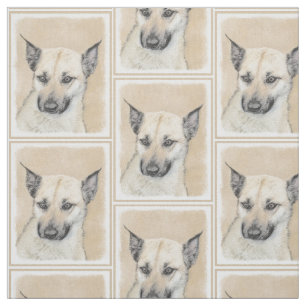 Chinook (Ohrspitze) Malerei - Original Hundkunst Stoff