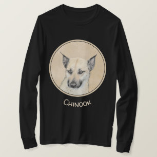 Chinook (Ohrspitze) Malerei - Original Hundkunst T-Shirt