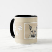 Chinook (Ohrspitze) Malerei - Original Hundkunst Tasse (Vorderseite Links)