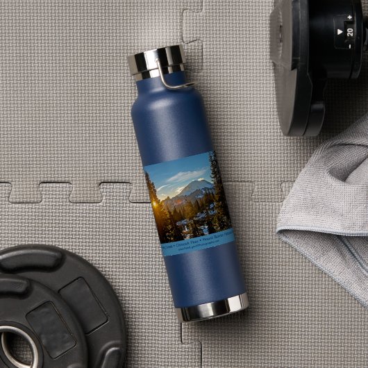 Chinook Pass Sonnenuntergang Trinkflasche (Fitnessstudio (gedreht))