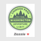 Chinook Pass Wanderung Kalifornien Versuche Aufkleber (Blatt)