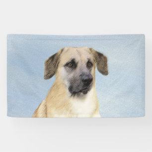 Chinook (Tropfohren) Gemälde - Original Hundkunst Banner