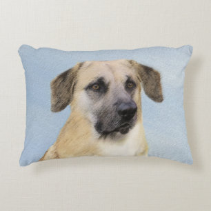 Chinook (Tropfohren) Gemälde - Original Hundkunst Dekokissen