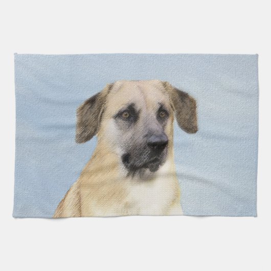 Chinook (Tropfohren) Gemälde - Original Hundkunst Geschirrtuch (Horizontal)