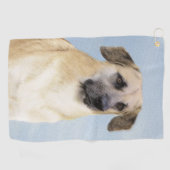 Chinook (Tropfohren) Gemälde - Original Hundkunst Golfhandtuch (Horizontal)