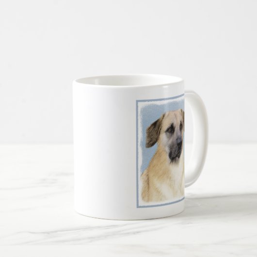 Chinook (Tropfohren) Gemälde - Original Hundkunst Kaffeetasse (VorderseiteRechts)