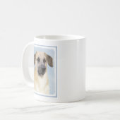 Chinook (Tropfohren) Gemälde - Original Hundkunst Kaffeetasse (Vorderseite Links)