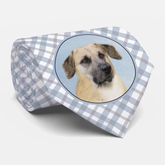 Chinook (Tropfohren) Gemälde - Original Hundkunst Krawatte (Gerollt)