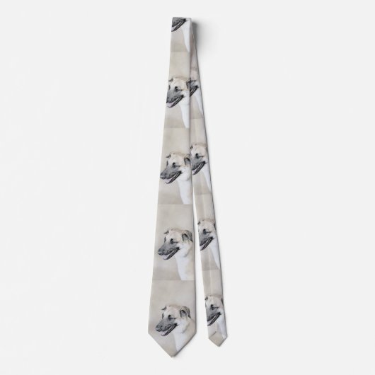 Chinook (Tropfohren) Gemälde - Original Hundkunst Krawatte (Vorderseite)