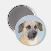 Chinook (Tropfohren) Gemälde - Original Hundkunst Magnet (Vorderseite/Rückseite)