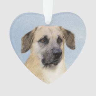 Chinook (Tropfohren) Gemälde - Original Hundkunst Ornament