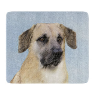 Chinook (Tropfohren) Gemälde - Original Hundkunst Schneidebrett