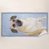 Chinook (Tropfohren) Gemälde - Original Hundkunst Strandtuch (Vorderseite)