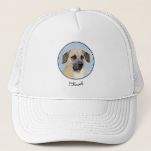 Chinook (Tropfohren) Gemälde - Original Hundkunst Truckerkappe
