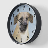 Chinook (Tropfohren) Gemälde - Original Hundkunst Uhr (Winkel)