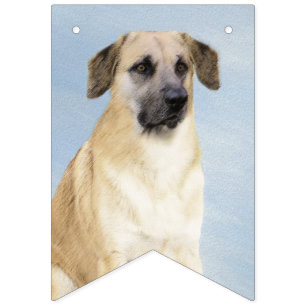 Chinook (Tropfohren) Gemälde - Original Hundkunst Wimpelkette
