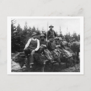 Chinook, WALogging CrewChinook, WA Postkarte