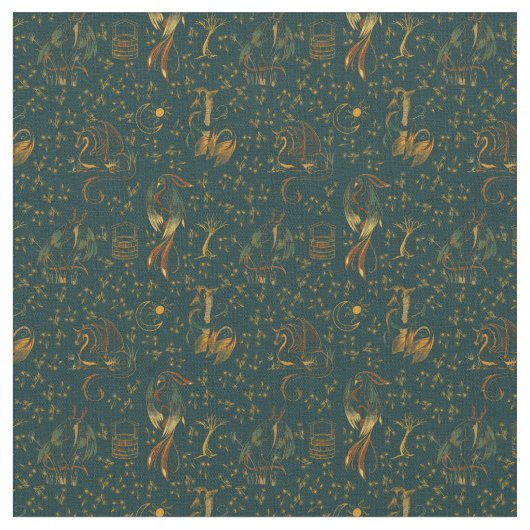 Chinosere Fantasy Creatures Fabric Stoff (Nahaufnahme)