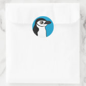Chinstrap Penguin Runder Aufkleber (Tasche)